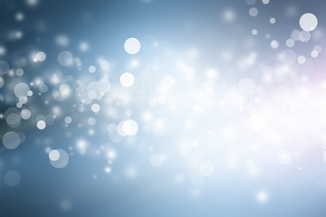 white bokeh blur background / Circle light on blue background / abstract light background © ooddysmile
