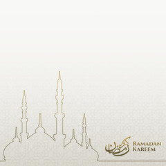 Fototapeta premium Arabic calligraphy design for Ramadan Kareem, Islamic Background