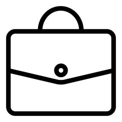 Briefcase icon. Bag for laptop or notebook. Business bag, Documents bag, Portfolio bag illustrations for creative website and mobile designs.