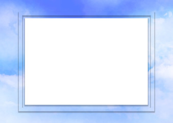 Obraz premium フォトフレーム 空 夏 背景素材