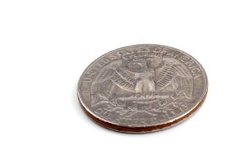 Old quarter coin