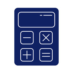 calculator math finance, silhouette style icon