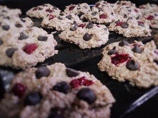 blueberry muffins with berries
