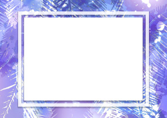 フォトフレーム　ヤシの木　リゾート地　夏　背景イラスト