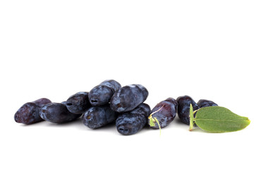 Honeyberries and leaf
