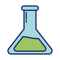 chemical laboratory test tube, line and fill style icon