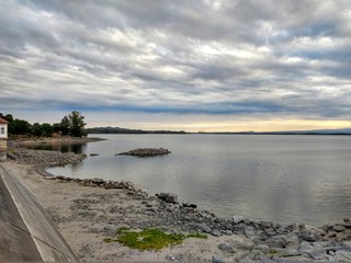 landscape with lake and sky