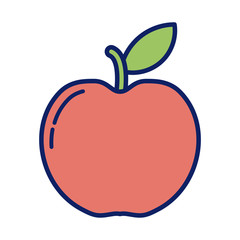 fresh and delicious apple, line and fill style icon