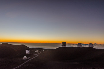 Mesmerizing view of sunset at Mauna Kea in Big Island Hawaii USA