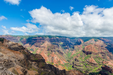 Amazing view of Waimea Canyon in Kauai Hawaii USA