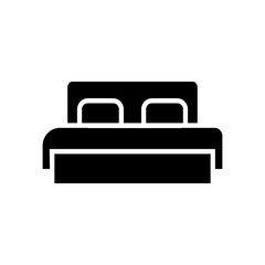 Double bed icon vector logo