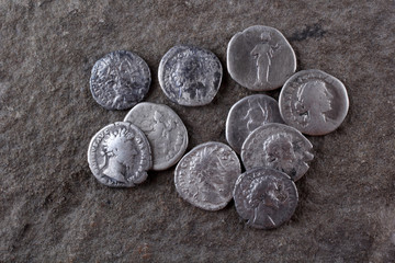 Ancient coins. Roman empire.