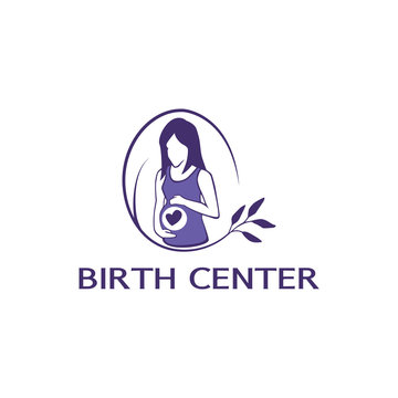 logo template midwife  and place of birth for pregnant women