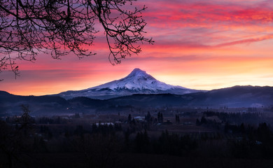 Mt Hood Sunset, Oregon