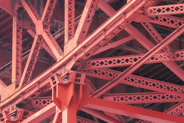 Structural detail under the Golden Gate Bridge.