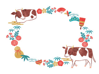 illustration of cow for new year