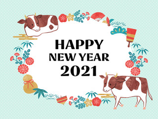 illustration of cow for new year