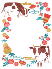 illustration of cow for new year