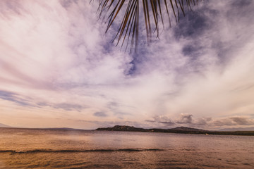sunset on the beach