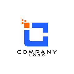 ic , ci letter logo design vector