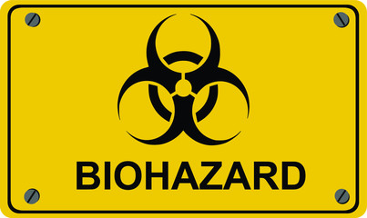 Obraz premium Biohazard sign logo illustration vector