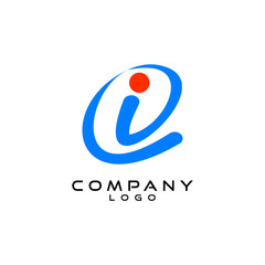 abstract logo ic, ie letter for company or business 