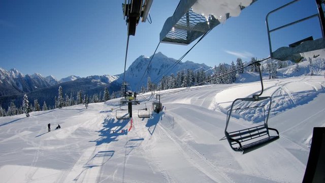 Mt Baker Chairlift Ride Reveal of Mt Shuksan