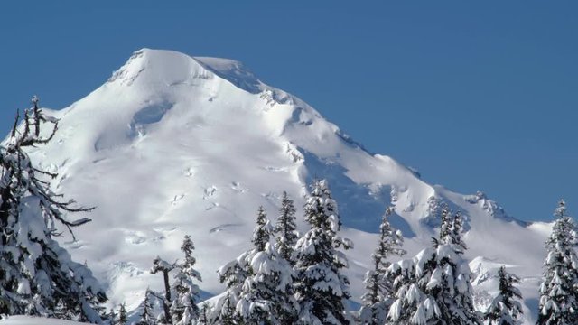 Mt Baker Washington Snow Covered Summit Peak