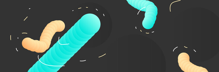 Vector abstract design background banner,3D bubble yellow green line.