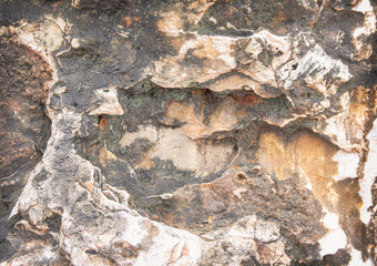 Stone cracked texture nature weathered old brown dark background