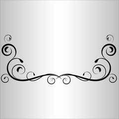 Vintage floral ornament, Hand drawn decorative element, vector illustration of floral element isolated on white background, design for page decoration cards, wedding, banner, frames