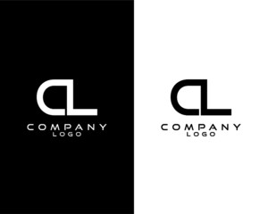 CL, LC modern logo design with white and black color that can be used for business company.