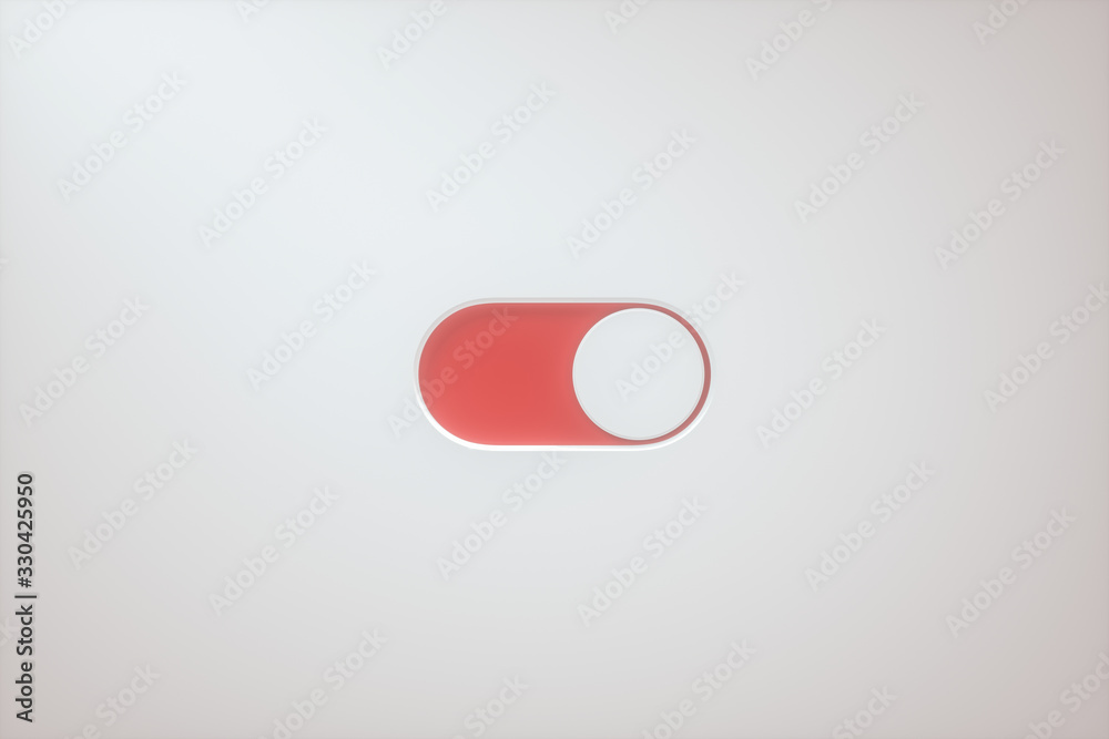 Poster slide switch and touch button, science and technology, 3d rendering.