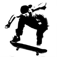 スケートボード　筆タッチ　オリンピック