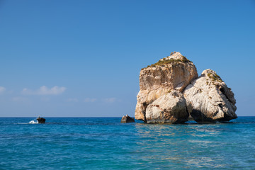 Fototapeta premium A sea stack on the Aphrodite's (Petra of Romiou) beach. Kouklia. Cyprus