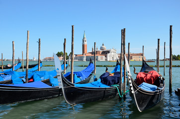 Obraz na płótnie Canvas Venetian gondolas at St Mark's