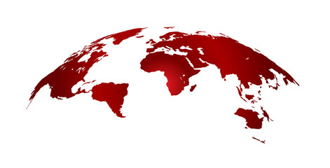 World map, detailed country map of the world, Red template for annual report format, business, infographic, global tourism © TK_sukrit