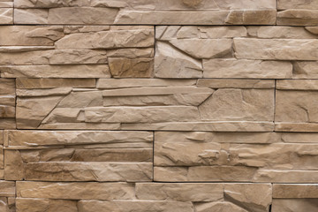 Obraz premium Brown large decorative facing brick texture, background