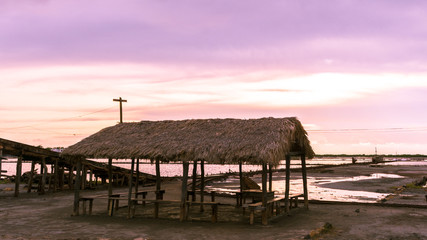 sunset on the beach