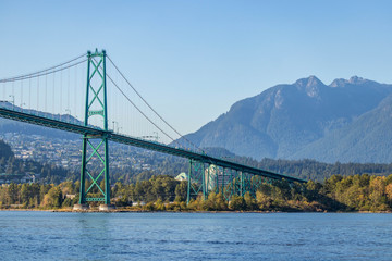 bridge with mountain background