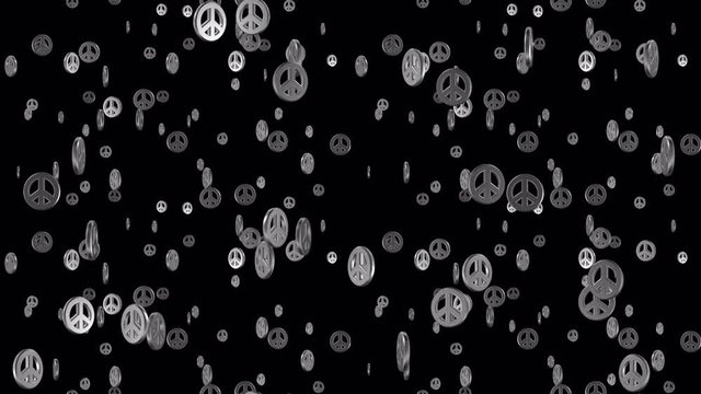 LOOP_TILE Symbol Peace with alpha. This footage with an alpha channel is loopable and tileable and can create an endless & seamless background.