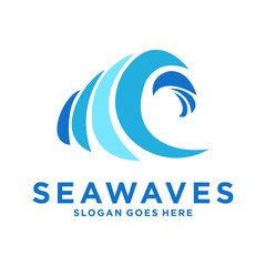 Water wave icon vector illustration design logo