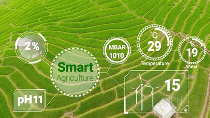 Smart digital agriculture technology by futuristic sensor data collection management by artificial...