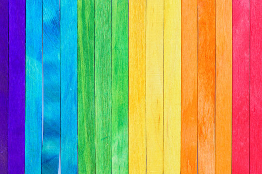 Colorful wooden popsicle texture background