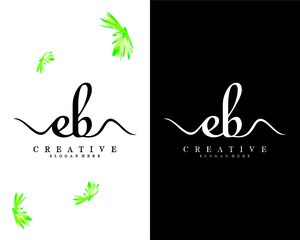 creative letter EB, BE logo vector