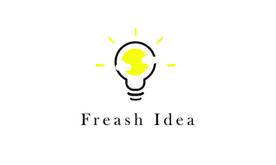 Symbol of creativity, creative idea, mind, thinking. Fresh idea logo