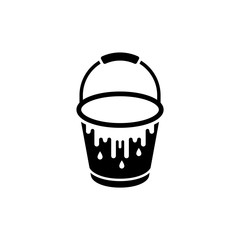 Vector paint bucket icon on a white background.