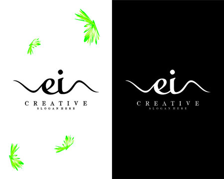 Creative Letter EI, IE Logo Vector