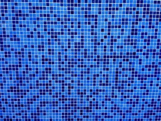 abstract mosaic background. Mosaic tiles for the pool blue and white. Ceramic tile texture background.