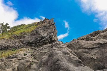 Fishing on the sea observatory on a clear day on the east coast